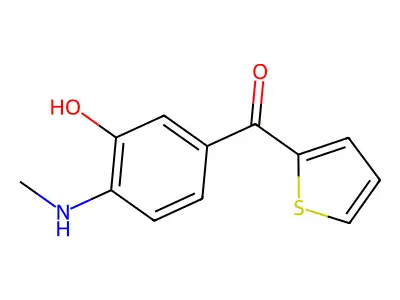 Methanone, (3-hydroxy-4-(methylamino)phenyl)-2-thienyl- structure