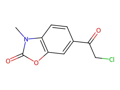 2(3H)-Benzoxazolone, 6-(chloroacetyl)-3-methyl- structure