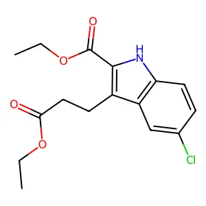 ethyl 5-chloro-3-(3-ethoxy-3-oxopropyl)-1H-indole-2-carboxylate structure