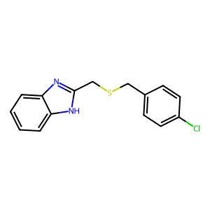 2-[(4-chlorophenyl)methylsulfanylmethyl]-1H-benzimidazole structure