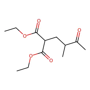 Diethyl 2-(2-methyl-3-oxo-butyl)propanedioate structure