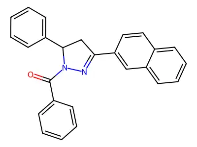 (5-Naphthalen-2-yl-3-phenyl-3,4-dihydropyrazol-2-yl)-phenylmethanone structure