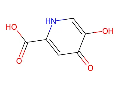 5-Hydroxy-4-oxo-1,4-dihydropyridine-2-carboxylic acid structure