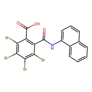 N-(1-Naphthyl)tetrabromophthalamic acid structure