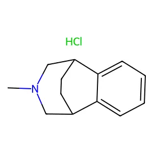 3-Methyl-2,3,4,5-tetrahydro-1H-1,5-ethano-3-benzazepine--hydrogen chloride (1/1) structure