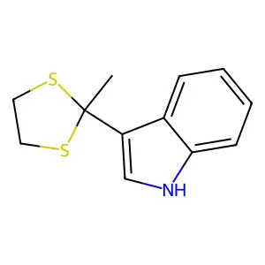 3-(2-甲基-1,3-二硫杂环戊烷-2-基)-1H-吲哚 structure