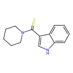 3-(1-piperidinylcarbothioyl)-1H-indole structure