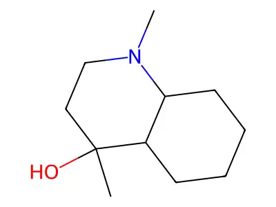 1,4-Dimethyldecahydroquinolin-4-ol structure