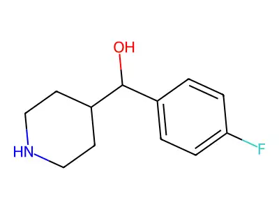 (4-Fluorophenyl)(piperidin-4-yl)methanol structure