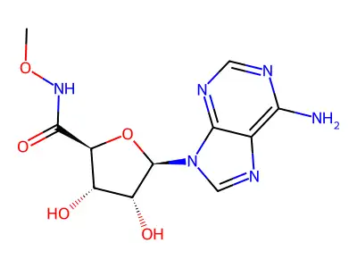 Ribofuranuronamide, 1-(6-amino-9H-purin-9-yl)-1-deoxy-N-methoxy-,hydrate structure