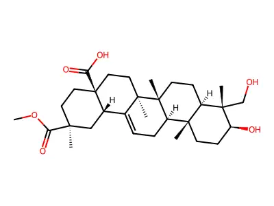 商陆皂苷酸 structure