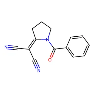 2-(1-Benzoylpyrrolidin-2-ylidene)propanedinitrile structure