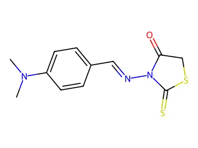 3-{[4-(Dimethylamino)benzylidene]amino}-2-thioxo-1,3-thiazolidin-4-one structure