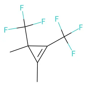 1,3-Dimethyl-2,3-bis(trifluoromethyl)cyclopropene structure
