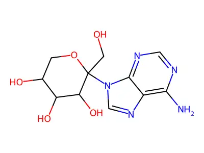 2-(6-Amino-9h-purin-9-yl)hex-2-ulopyranosyl structure