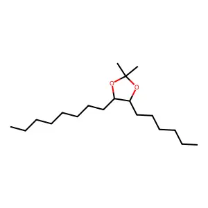 4-Hexyl-2,2-dimethyl-5-octyl-1,3-dioxolane structure