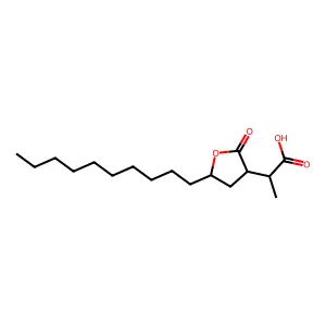 3-Furanacetic acid, 5-decyltetrahydro-alpha-methyl-2-oxo- structure