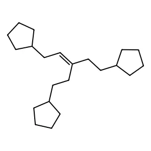 1,1'-(3-(2-Cyclopentylethylidene)-1,5-pentanediyl)bis(cyclopentane) structure
