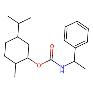 Carbamic acid, (1-phenylethyl)-, 2-methyl-5-(1-methylethyl)cyclohexyl ester structure