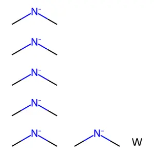 Tungsten hexakis(dimethylamide) structure