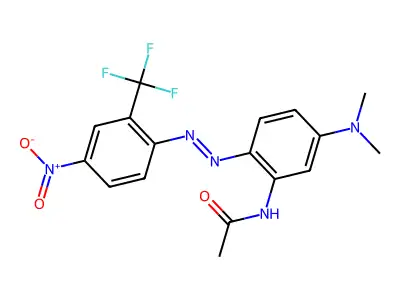 Acetamide, N-[5-(dimethylamino)-2-[2-[4-nitro-2-(trifluoromethyl)phenyl]diazenyl]phenyl]- structure