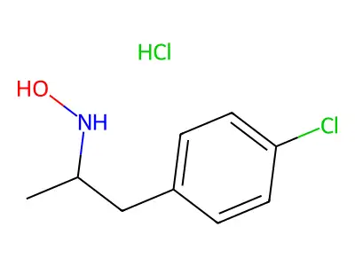 Hydroxylamine, N-(p-chloro-alpha-methylphenethyl)-, hydrochloride, (+-) structure