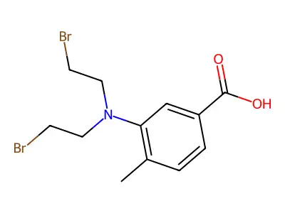 3-(Bis(2-bromoethyl)amino)-4-methylbenzoic acid structure
