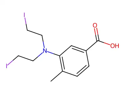 p-Toluic acid, 3-(bis(2-iodoethyl)amino)- structure