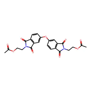 (5,5'-Oxybis(1,3-dioxoisoindoline-5,2-diyl))bis(ethane-2,1-diyl) diacetate structure