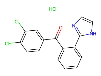 Methanone, (3,4-dichlorophenyl)(2-(1H-imidazol-2-yl)phenyl)-, monohydrochloride structure