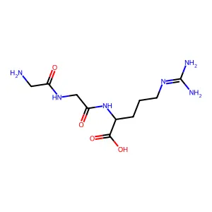 H-Gly-Gly-Arg-OH acetate salt structure