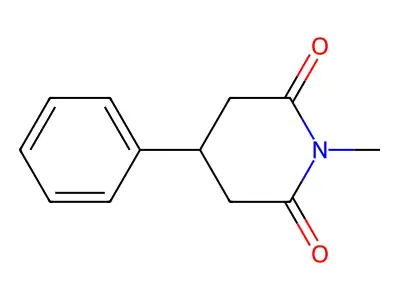 Glutarimide, N-methyl-3-phenyl- structure