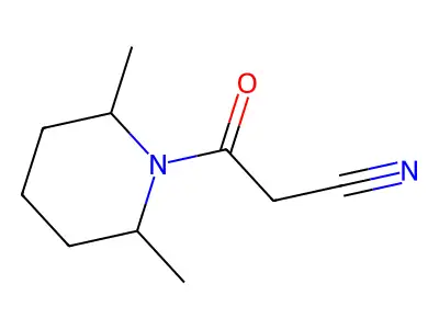 3-(2,6-Dimethylpiperidin-1-yl)-3-oxopropanenitrile structure