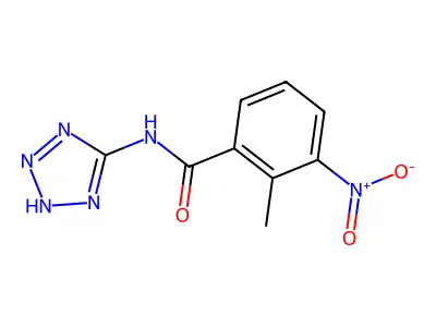 2-methyl-3-nitro-N-(2H-tetrazol-5-yl)benzamide structure
