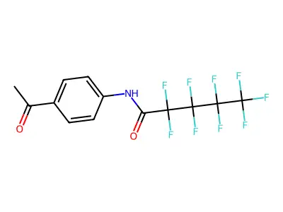 N-(4-acetylphenyl)-2,2,3,3,4,4,5,5,5-nonafluoropentanamide structure