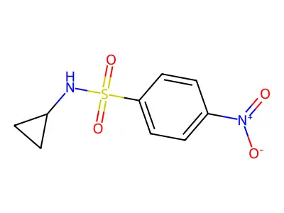 N-cyclopropyl-4-nitrobenzenesulfonamide structure