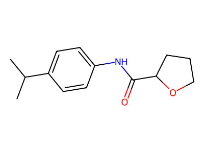 N-(4-isopropylphenyl)tetrahydro-2-furancarboxamide structure