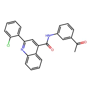 N-(3-acetylphenyl)-2-(2-chlorophenyl)quinoline-4-carboxamide structure