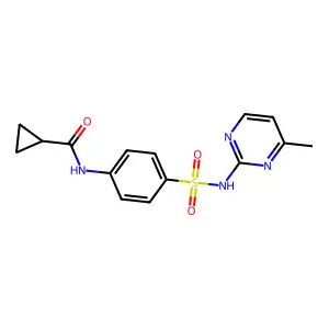 N-[4-[(4-methylpyrimidin-2-yl)sulfamoyl]phenyl]cyclopropanecarboxamide structure