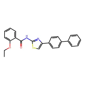 N-(4-[1,1'-biphenyl]-4-yl-1,3-thiazol-2-yl)-2-ethoxybenzamide structure