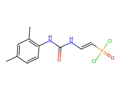 1-(2-Dichlorophosphorylethenyl)-3-(2,4-dimethylphenyl)urea structure