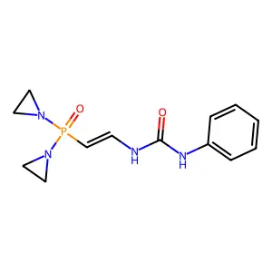 1-(2-(Bis(1-aziridinyl)phosphinyl)vinyl)-3-phenylurea structure