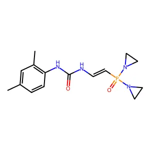 1-(2-(Bis(1-aziridinyl)phosphinyl)vinyl)-3-(2,4-xylyl)urea structure