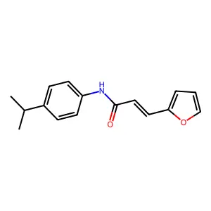 (2E)-3-(furan-2-yl)-N-[4-(propan-2-yl)phenyl]prop-2-enamide structure
