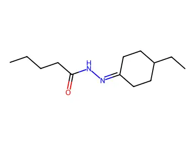 N-[(4-ethylcyclohexylidene)amino]pentanamide structure