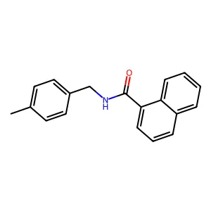 N-(4-methylbenzyl)-1-naphthamide structure