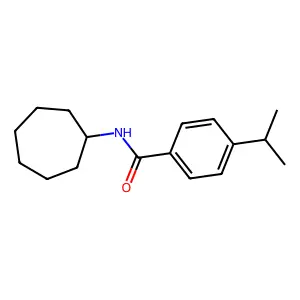 N-Cycloheptyl-4-(propan-2-yl)benzamide structure