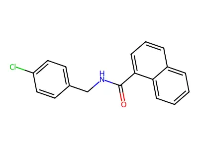 N-(4-chlorobenzyl)-1-naphthamide structure