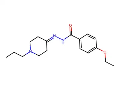 4-ethoxy-N'-(1-propylpiperidin-4-ylidene)benzohydrazide structure