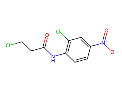 3-chloro-N-(2-chloro-4-nitrophenyl)propanamide structure
